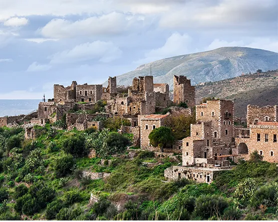 Vatheia towers, Mani, Greece.